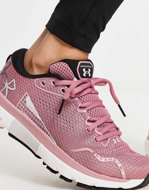 Under Armour Running HOVR Infinite 5 trainers in pink