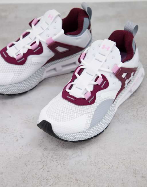 Under Armour – Running HOVR Mega MVMNT – Vita och rosa löparskor, 2 av 4