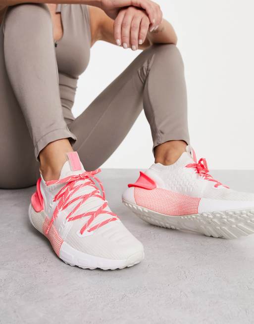 Under armour grey and pink trainers sale