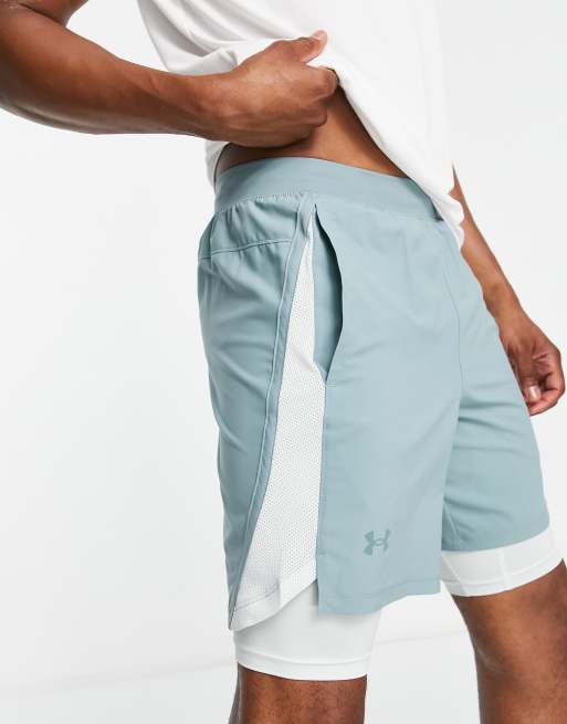 Under Armour Running Launch 2 in 1 7in shorts in green