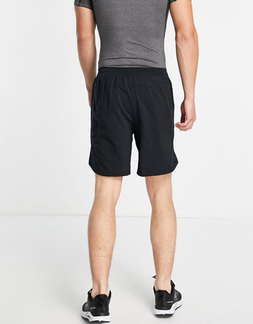 Under Armour Running Launch 7 inch 2 in 1 shorts in black