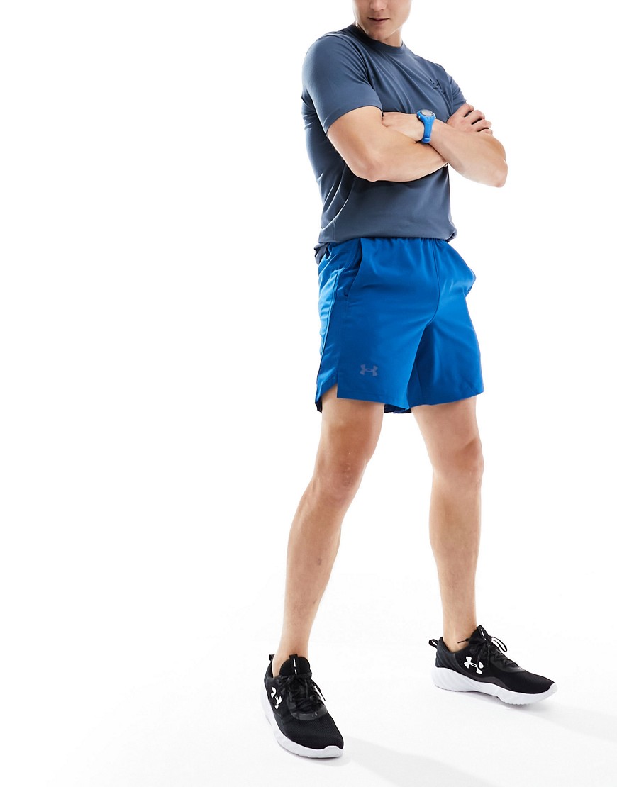 Under Armour Running Launch 7 inch shorts in blue