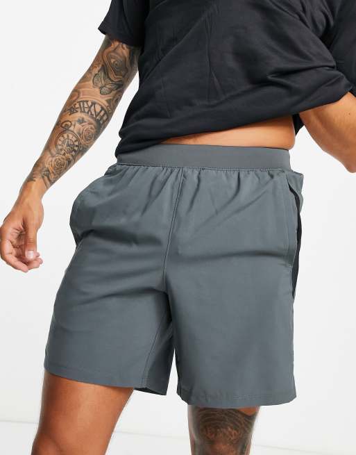 Under Armour Running Launch 7 inch shorts in grey ASOS