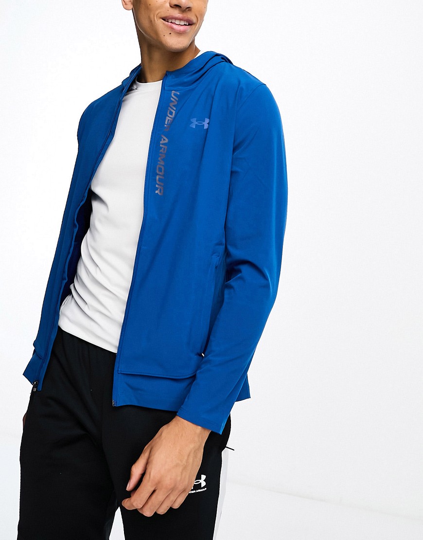 Under Armour Running Out Run The Storm jacket in blue