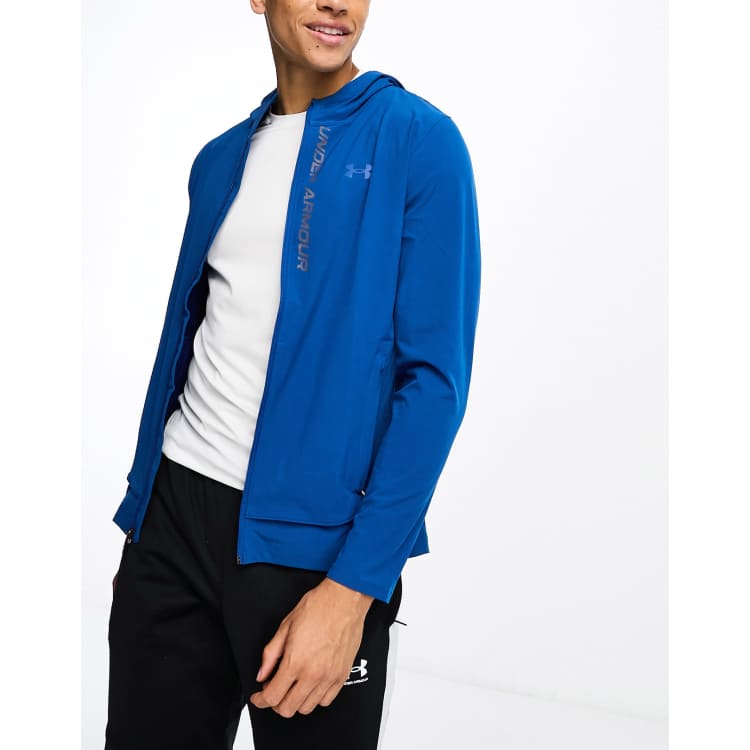 Under Armour Running Out Run The Storm jacket in blue ASOS