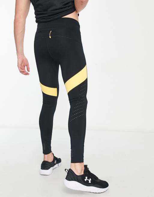 Under Armour Running Speedpocket Collants Noir et jaune