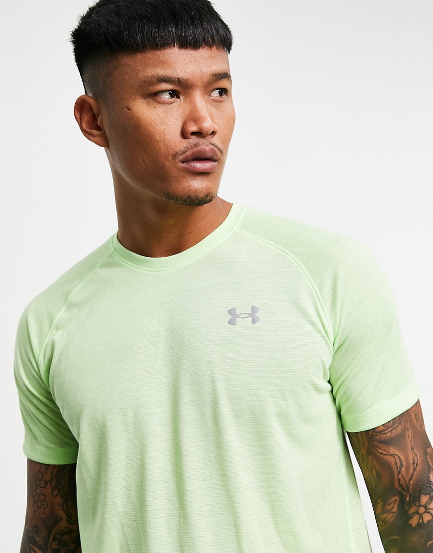 Under Armour Running Streaker t-shirt in lime green
