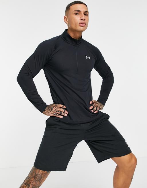 Under Armour - Running Streaker - Top a maniche lunghe nero con cerniera lampo corta