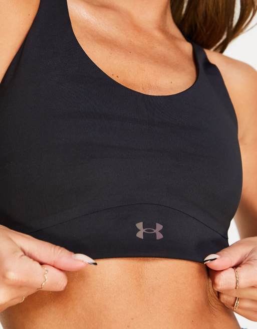 Women's Under Armour UA Rush High Support Pullover Sports Bra in Black