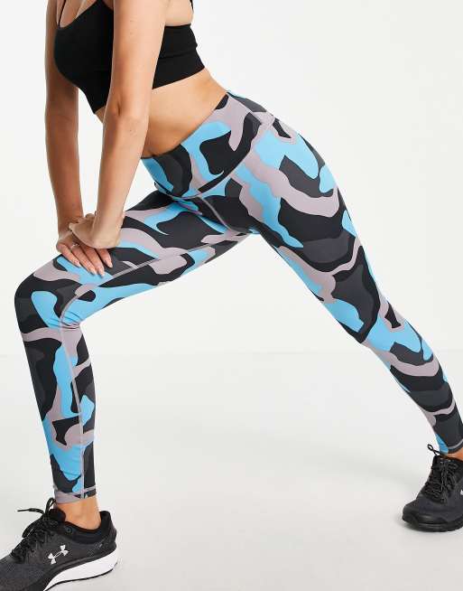 Under Armour Rush Camo Womens Long Training Tights - Purple