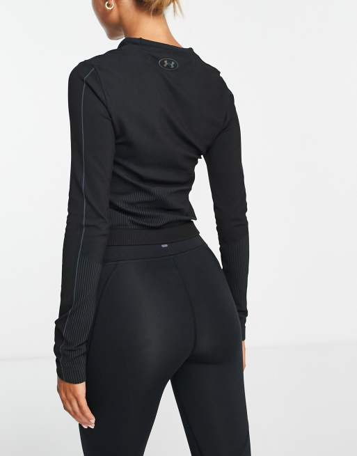 Under Armour Women's Rush Seamless Long Sleeve - Black, SM