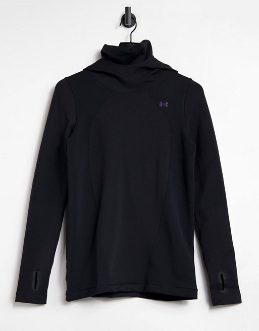 Under Armour Rush seamless overhead jacket in black