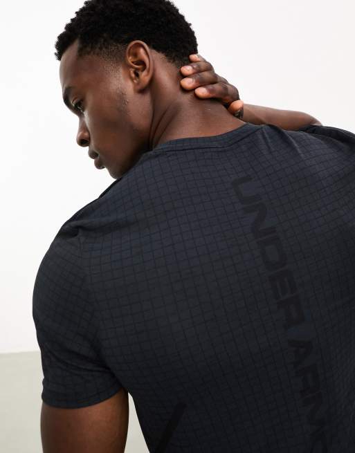 UNDER ARMOUR Seamless Grid T-shirt - Navy/Black