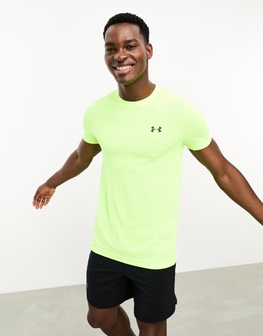 Under Armour Seamless grid short sleeve t-shirt in green