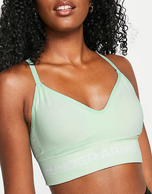 Under Armour seamless low bra in green