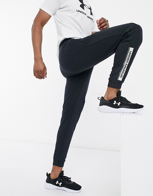 Under Armour side logo joggers in black