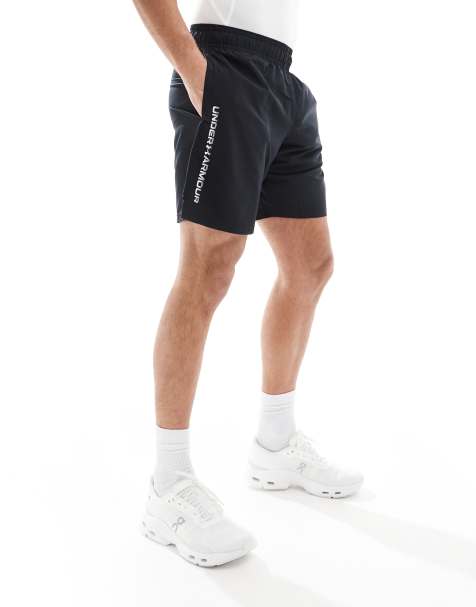 Under Armour - Sorte vævede tech-shorts med tekstlogo - view 1