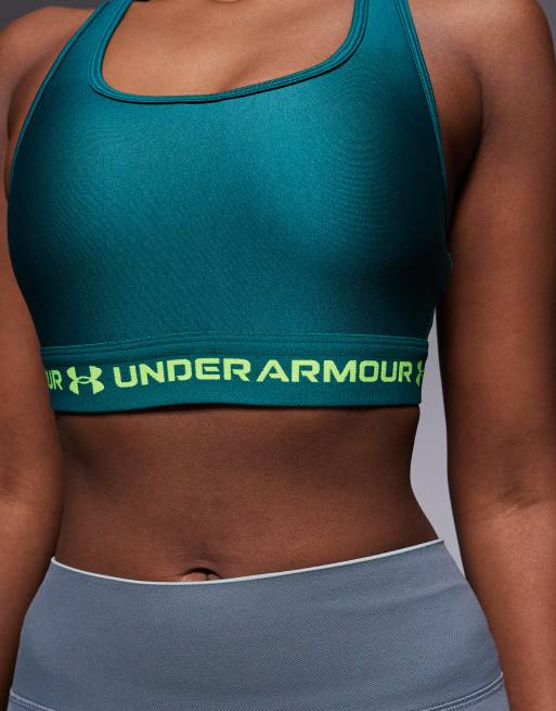 Under Armour - Soutien-gorge de sport maintien modéré croisé dans le dos - Vert athlétisme, 3 de 4