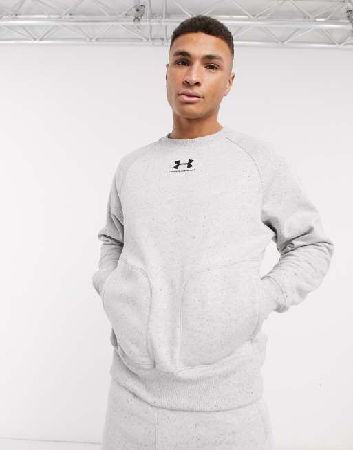 Under Armour speckled sweatshirt in grey marl