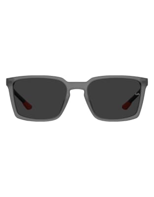 Under Armour - Sportate - Eckige, transparente Sonnenbrille mit grauen Gläsern Transparent One Size