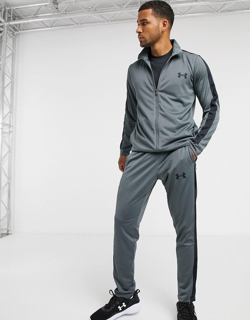 Under Armour Sportstyle knit tracksuit in gray