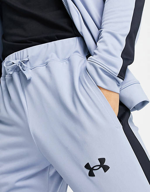  Under Armour Sportstyle knit tracksuit in washed blue 