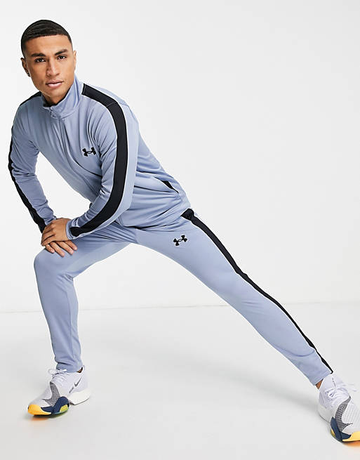  Under Armour Sportstyle knit tracksuit in washed blue 