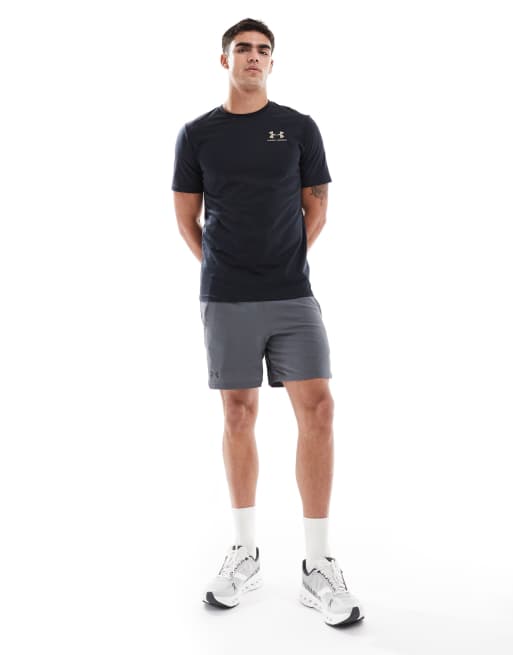 Under Armour Sportstyle left chest logo t-shirt in black  , 4 of 4