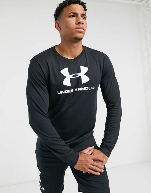 T-shirts Under Armour Sportstyle Logo Long Sleeve White/ Black