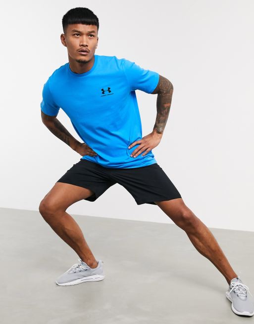 Under Armour sportstyle logo t shirt in bright blue ASOS