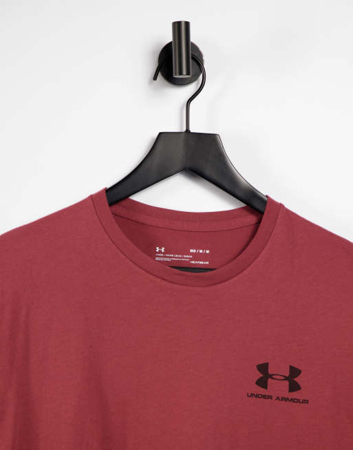 Under Armour Sportstyle logo t-shirt in burgundy