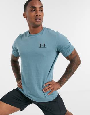 light blue under armour t shirt