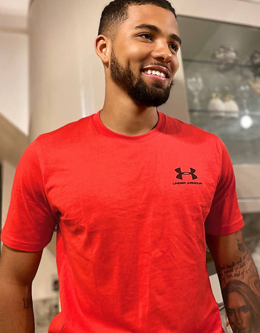 Men Under Armour Sportstyle logo t-shirt in red 
