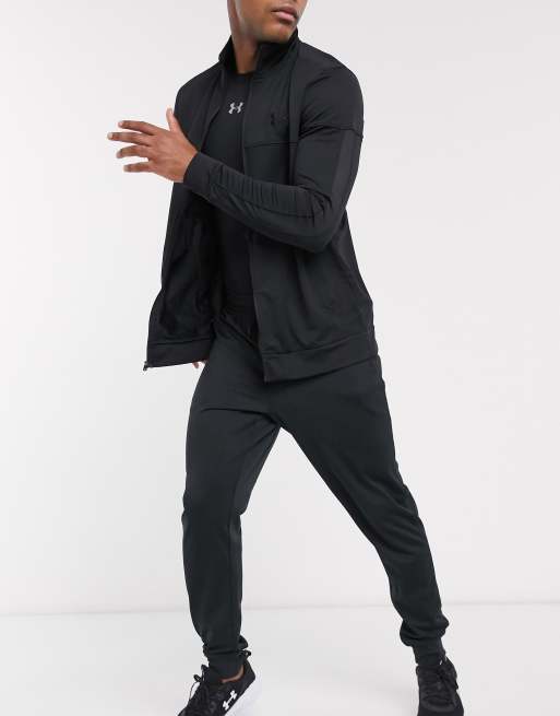 Under Armour Sportstyle pique track jacket in black ASOS