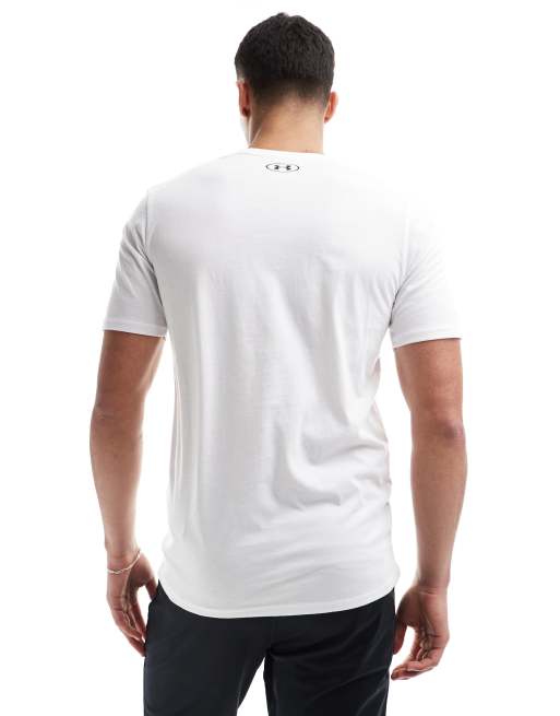 Under Armour sportstyle short sleeve t-shirt in white, 3 of 4