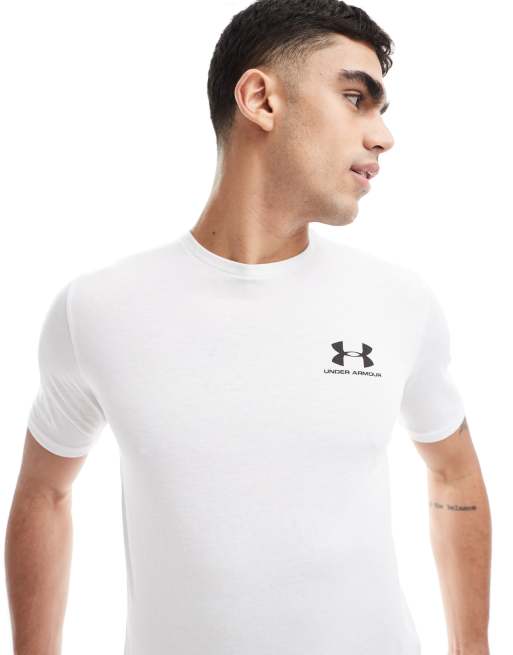 Under Armour sportstyle short sleeve t-shirt in white, 4 of 4