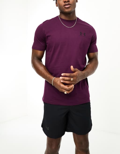 Under Armour Sportstyle short sleeve t shirt with logo in purple