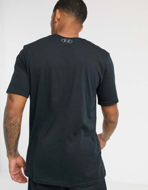 Under Armour - Sportstyle - T-shirt da allenamento con logo sul petto nera, 2 di 4