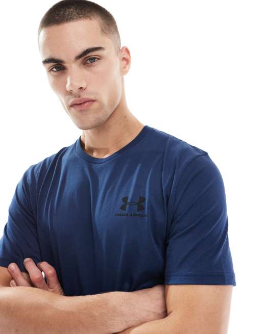 Under Armour - Sportstyle - T-shirt met logo en korte mouwen in marineblauw
