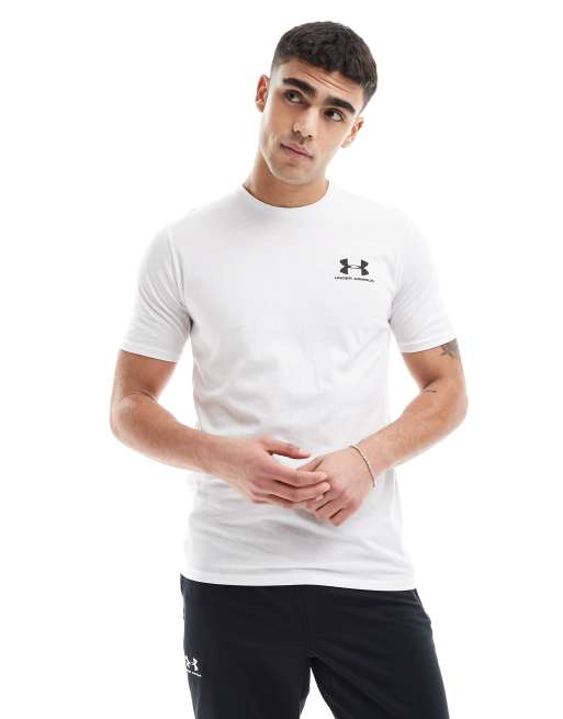 Under Armour - Sportstyle - T-shirt met logo en korte mouwen in wit