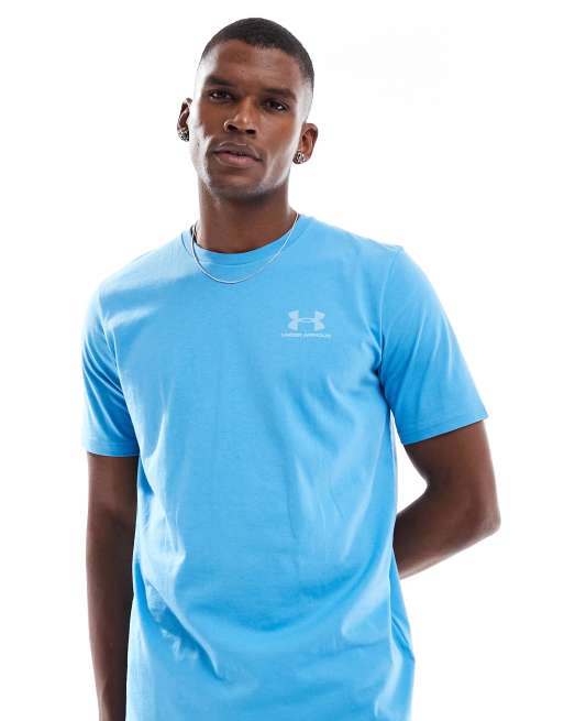 Under Armour - Sportstyle - T-shirt met logo links op de borst en korte mouwen in blauw