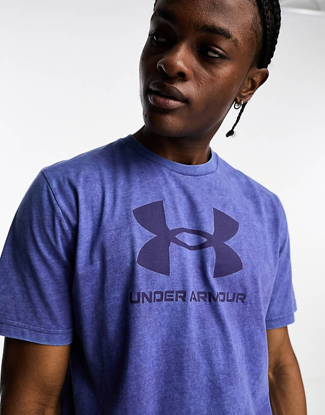 Under Armour - sportstyle tonal wash t-shirt in blue