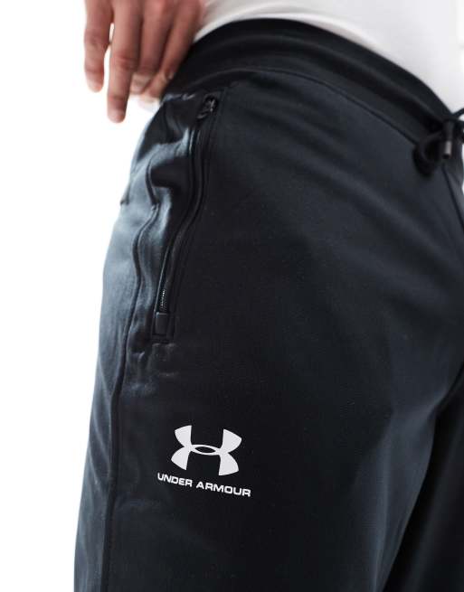 Under Armour sportstyle tricot trackies in black, 4 of 5