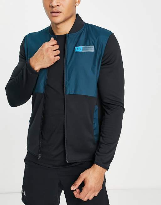 Scheiding Eekhoorn plein Under Armour storm bomber jacket in black and blue | ASOS