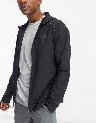 Under Armour Storm run hooded jacket in black - ASOS Price Checker