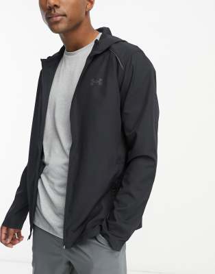 Under Armour Storm run hooded jacket in black - ASOS Price Checker