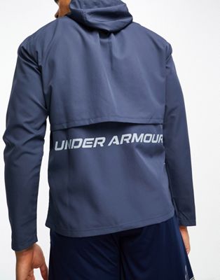 Under Armour Storm run hooded jacket in navy