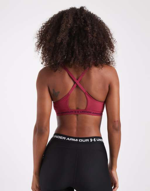Under Armour - sujetador low crossback en burdeos, 4 de 4