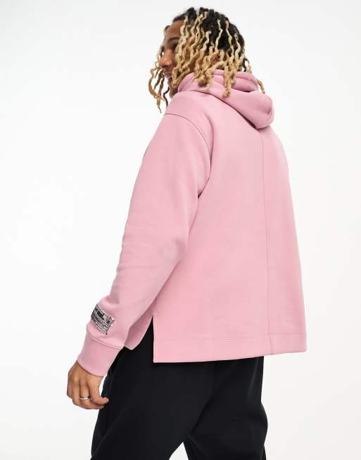 Under Armour Summit Felpa con cappuccio rosa in tessuto misto