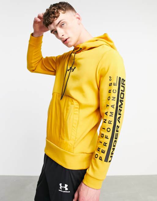 Under armour on sale yellow hoodie